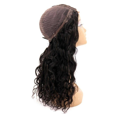 Beach Wave Transparent Closure Wig